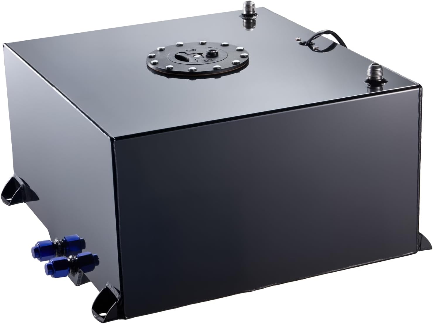 15 Gallon Fuel Cell Gas Tank Aluminum with Level Sender Black Street Drift